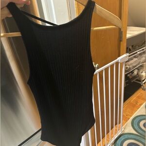 Super sexy ribbed black bodysuit